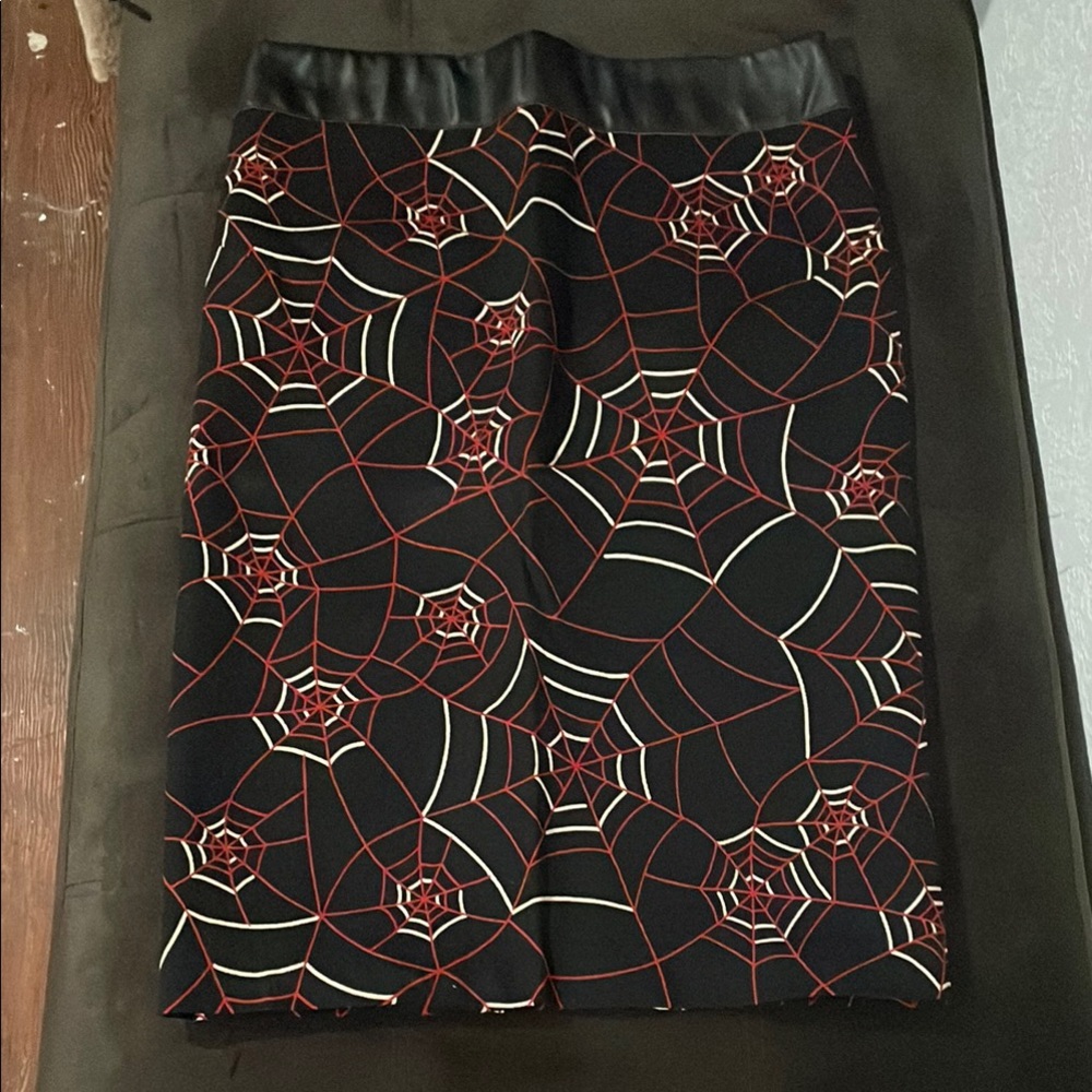 Black and Red Spider Web Skirt
